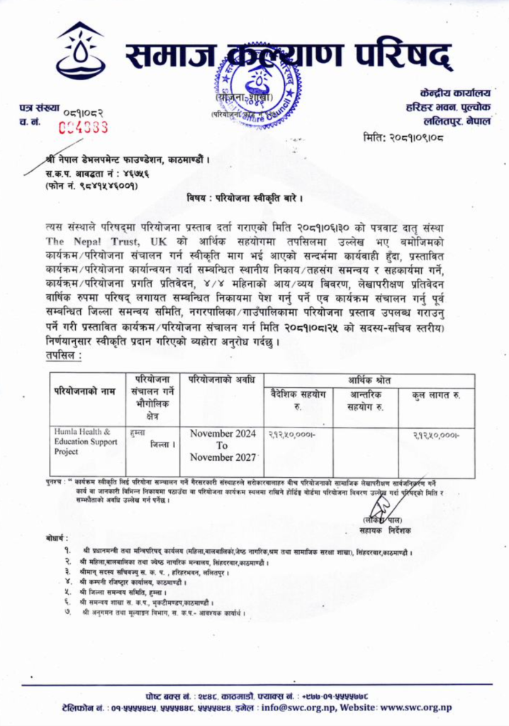 SWC General Approval Letter, 23/12/24.